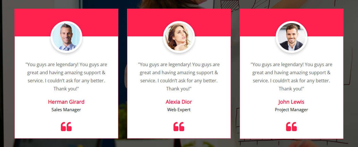 Beautiful Testimonial Style