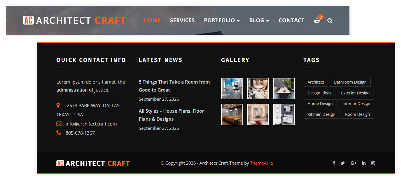 Header and Footer Styles