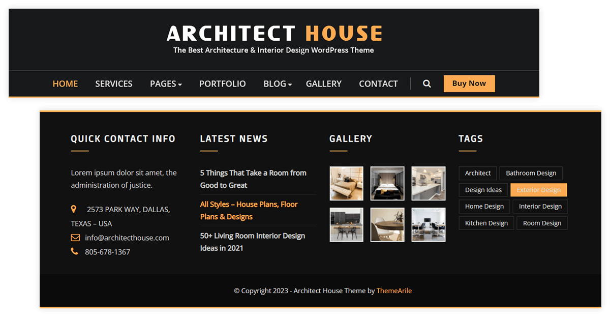 Header and Footer Styles
