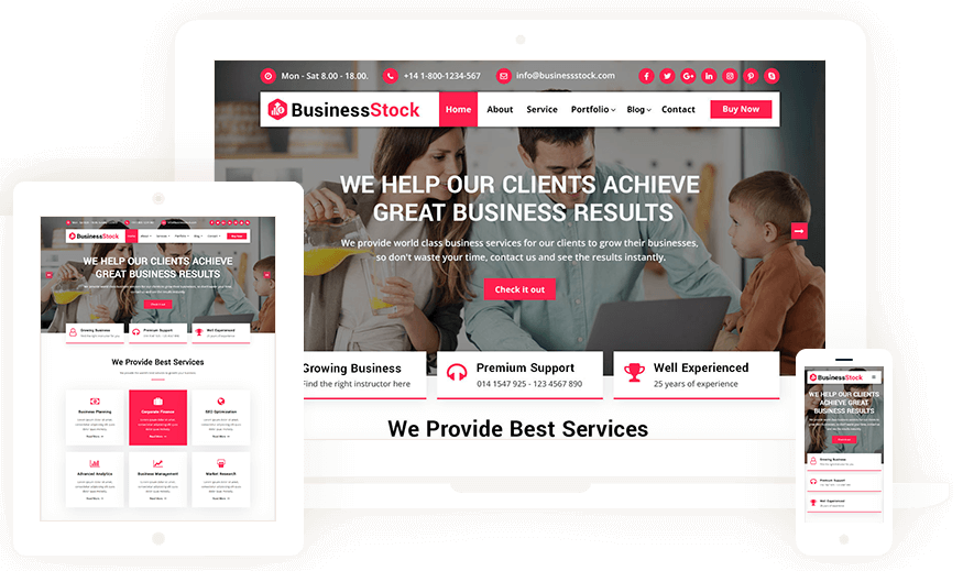 BusinessStock Free Theme
