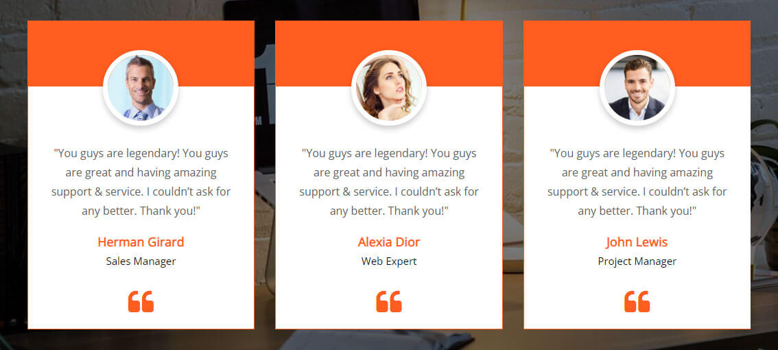Beautiful Testimonial Style