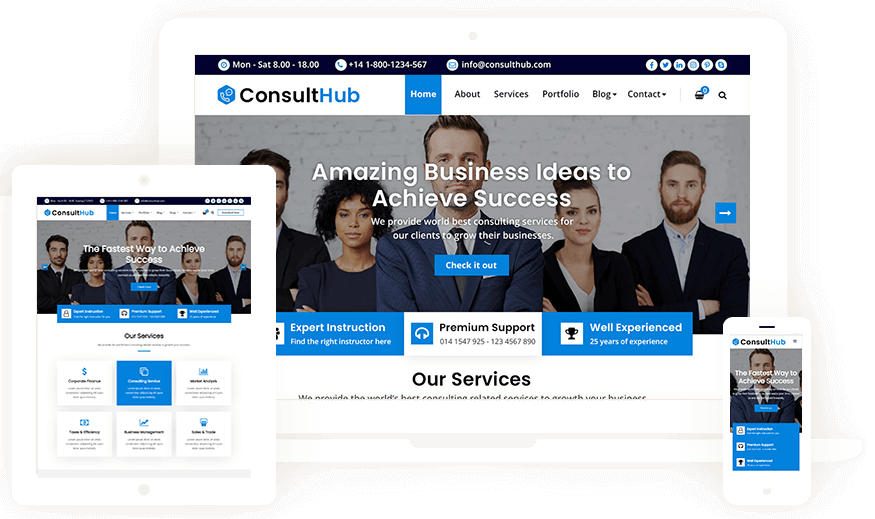 ConsultHub Free Theme