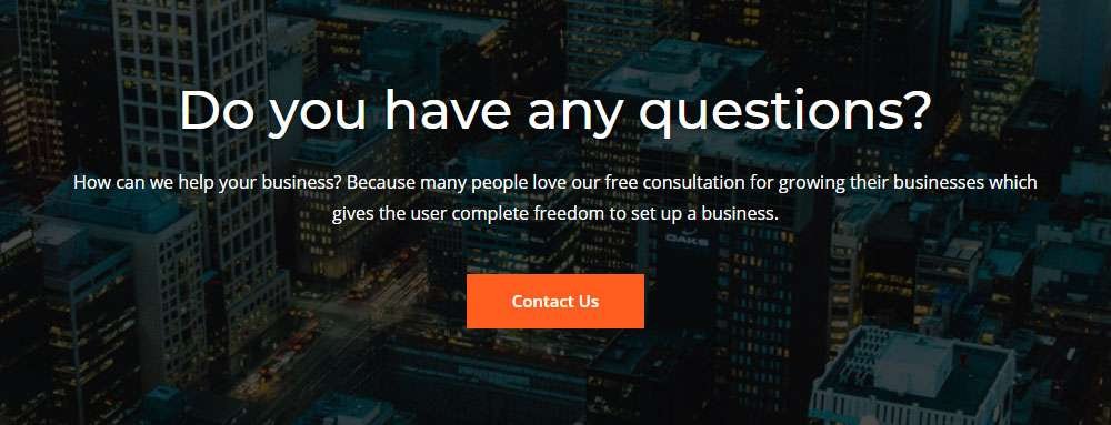 Beautiful Call to Action Area