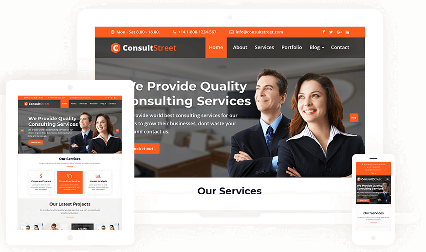 ConsultStreet Free Theme