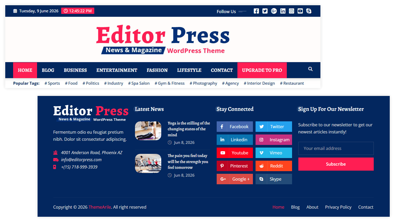 Amazing Header & Footer Style Variations