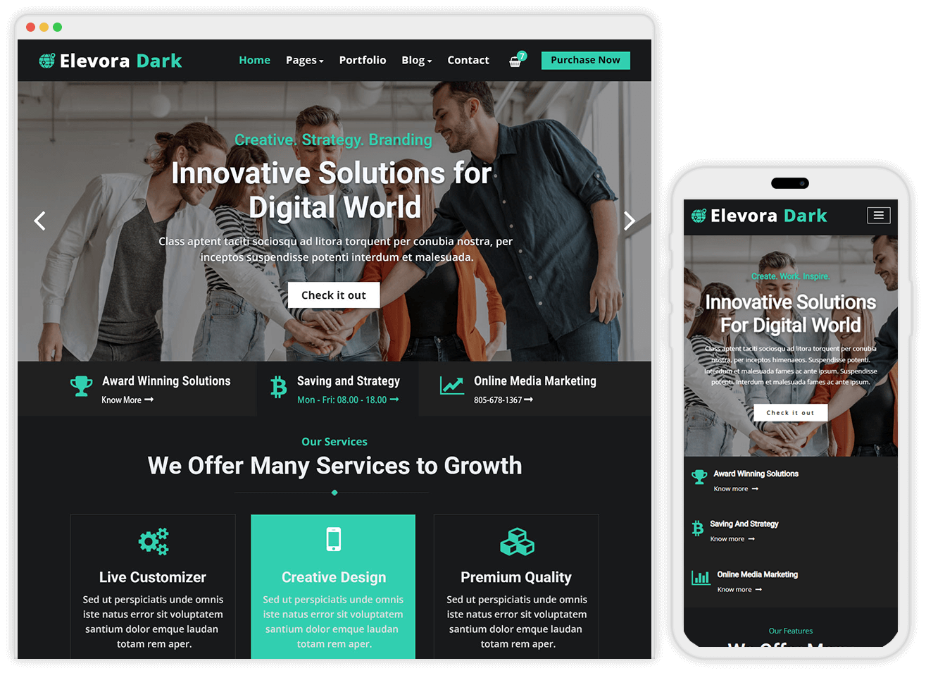 Elevora Dark Free Theme