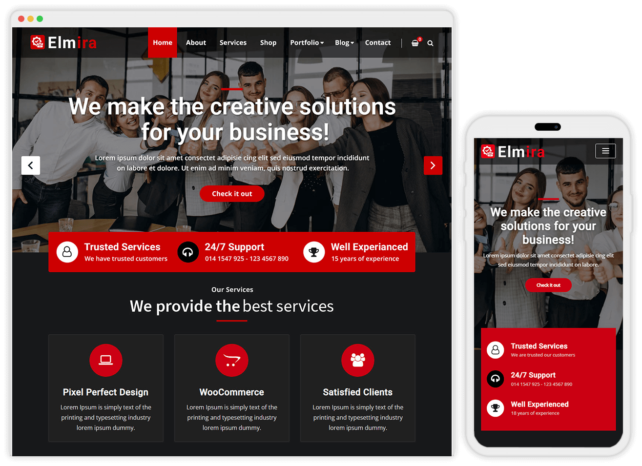 Elmira WordPress Multipurpose theme