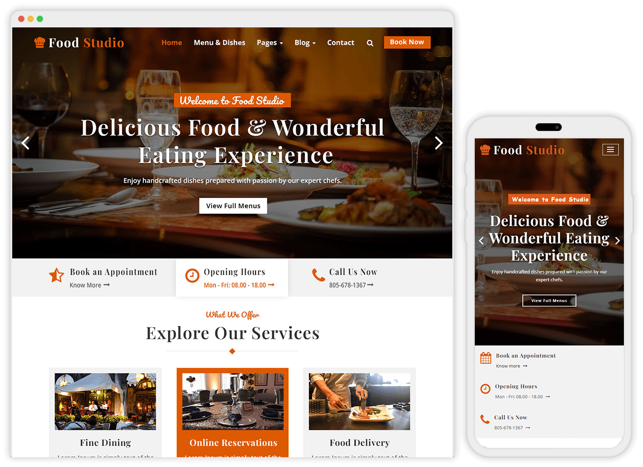 Food Studio Free Theme