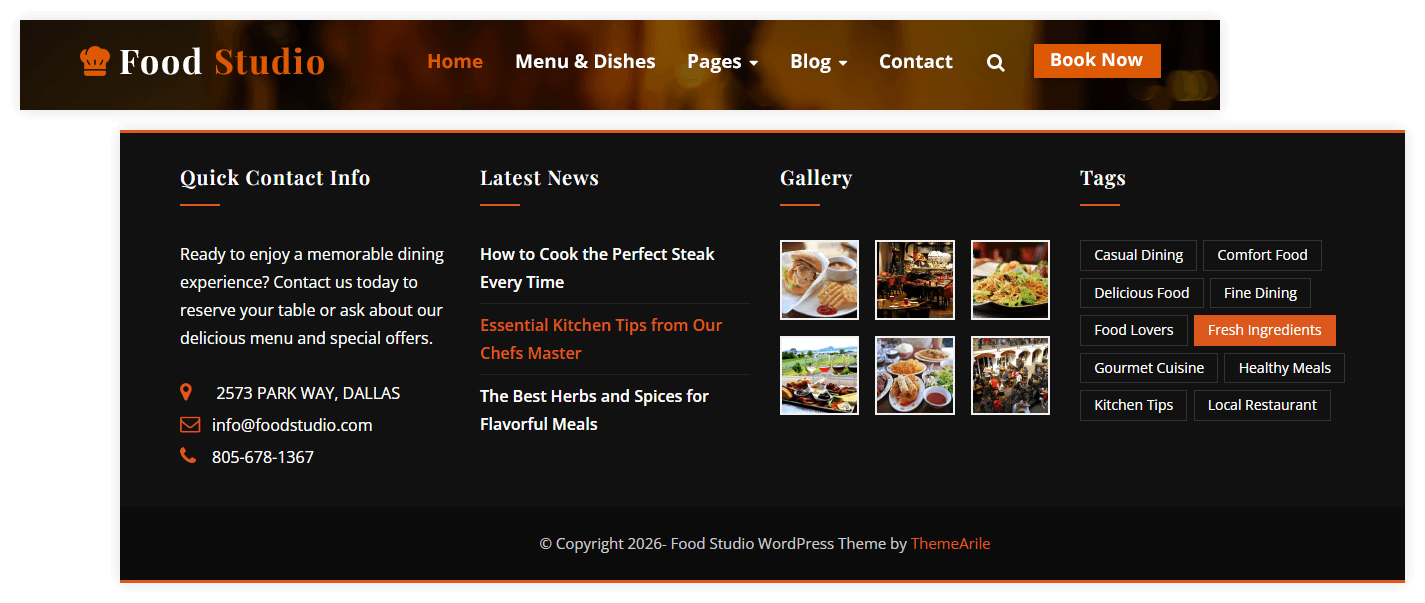 Header and Footer Styles