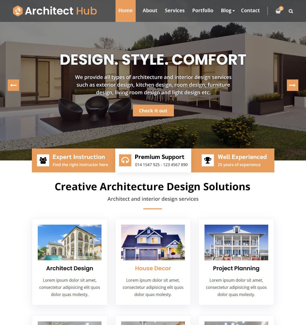 Architect Hub - Architecture and Interior Décor WordPress Theme