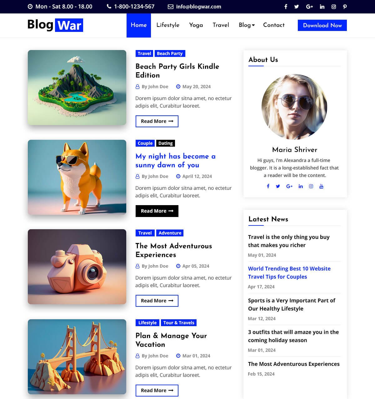 A Blog and News Multipurpose WordPress Theme