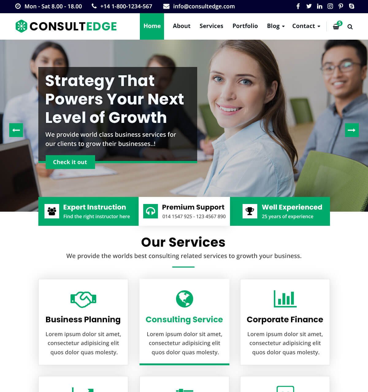 Free Business and Consulting Multipurpose WordPress Theme