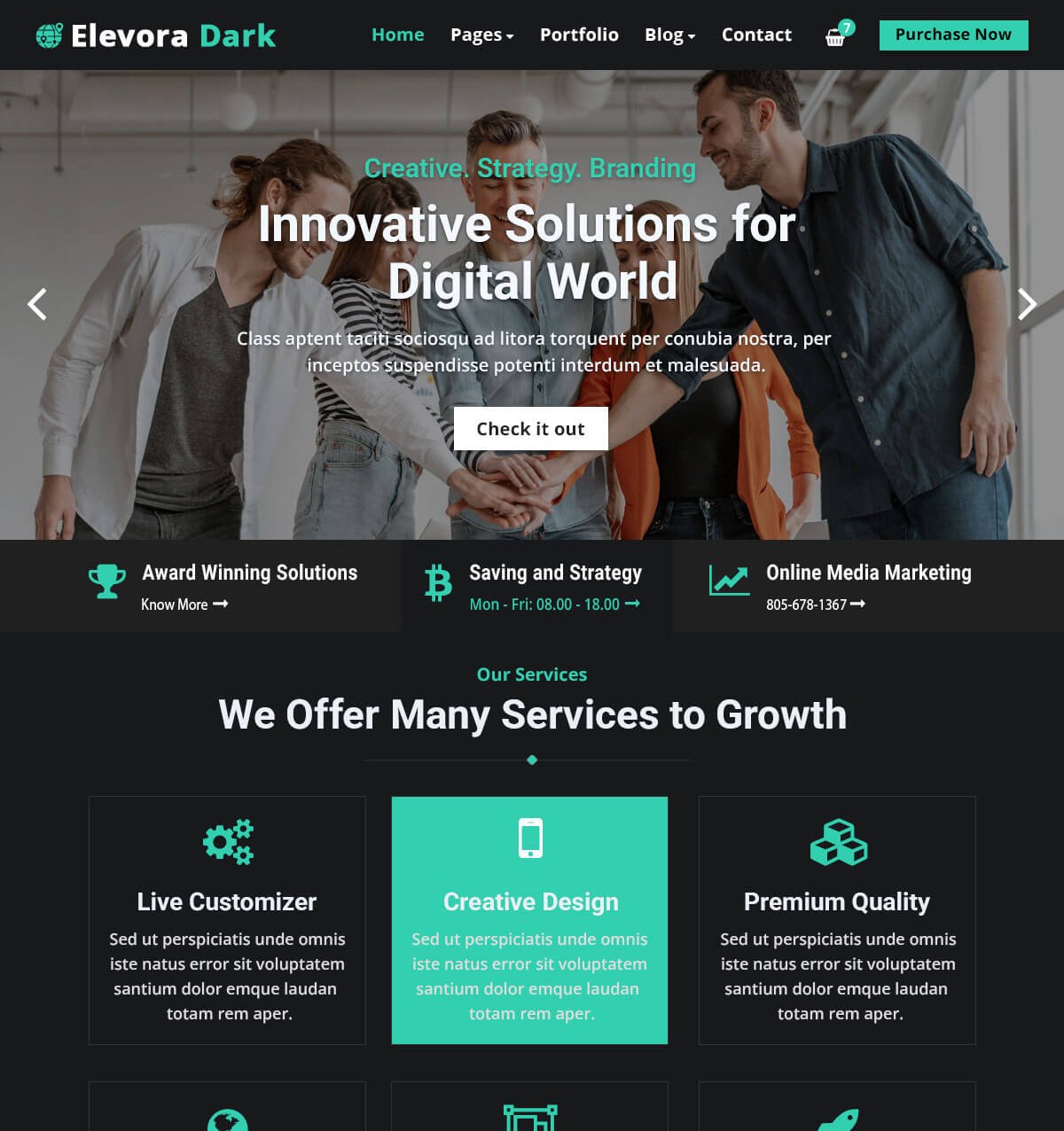 Elevora Dark - Creative Business MultiPurpose WordPress Theme