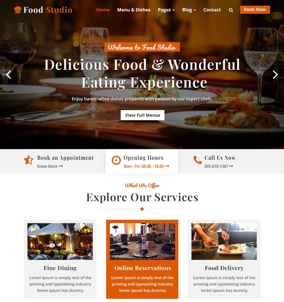 Free Restaurant, Catering & Food Delivery WordPress Theme