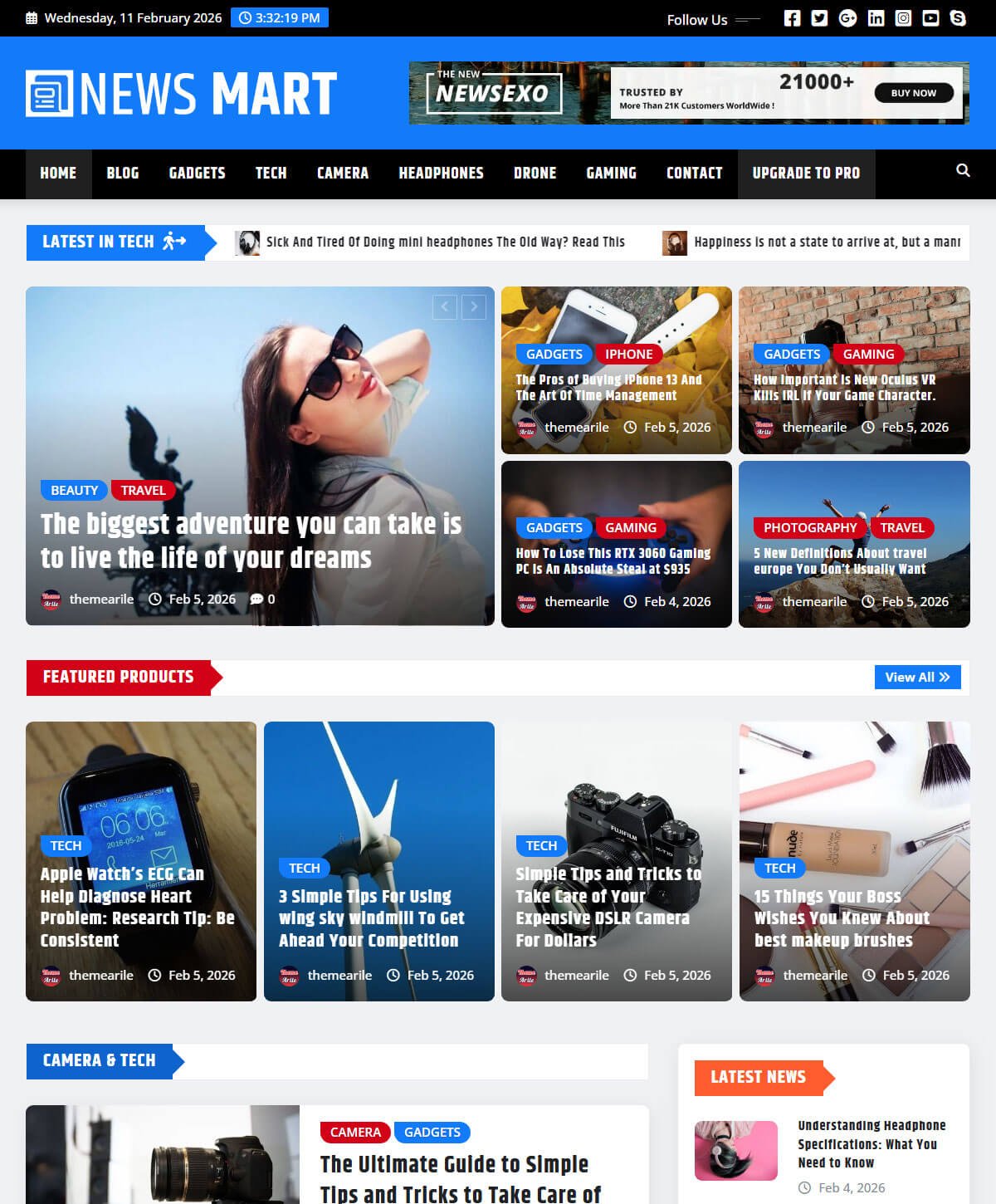 The News Blog and Magazine WordPress Theme