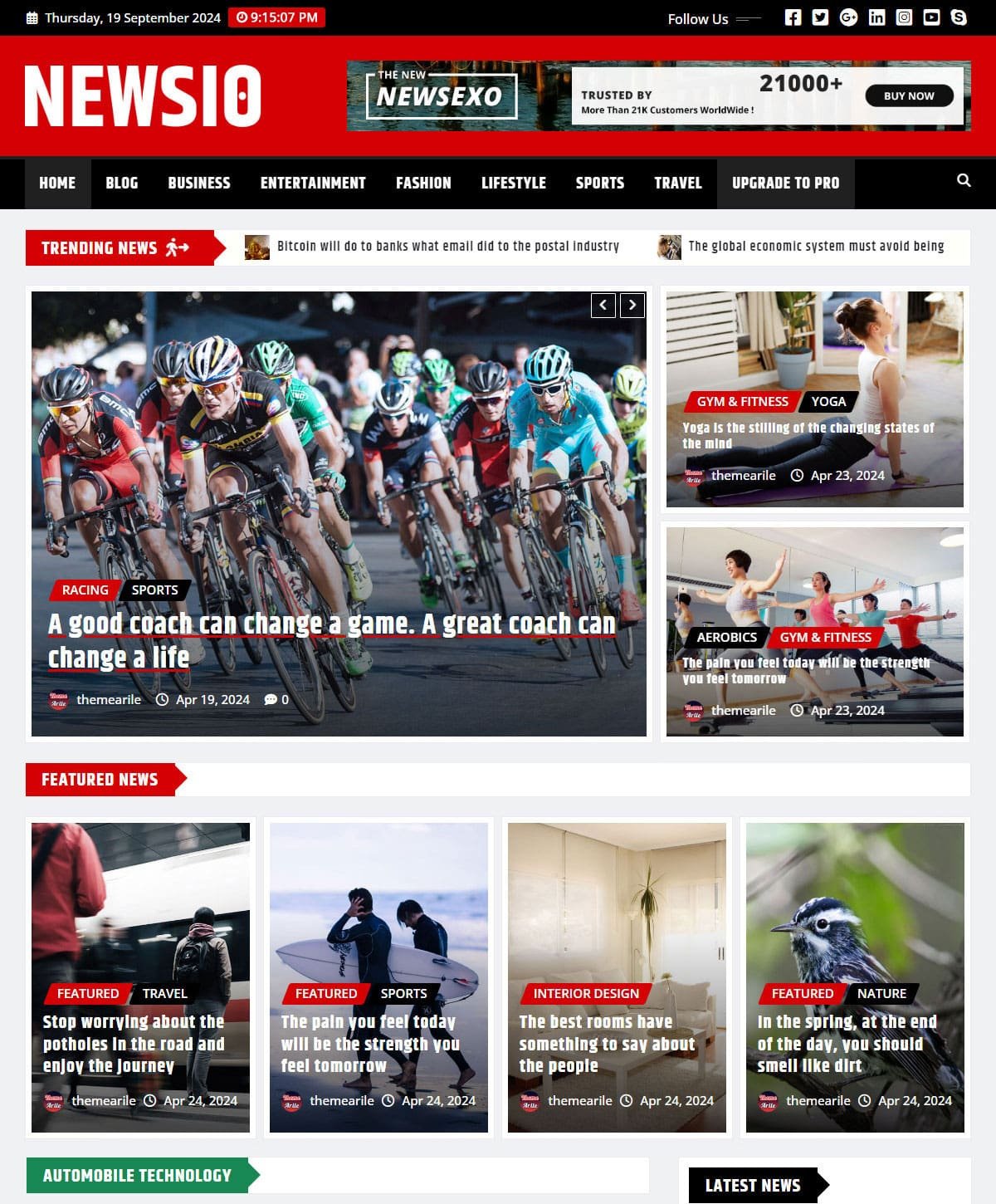 The Clean, Modern, Professional Blog News and Magazine WordPress Theme