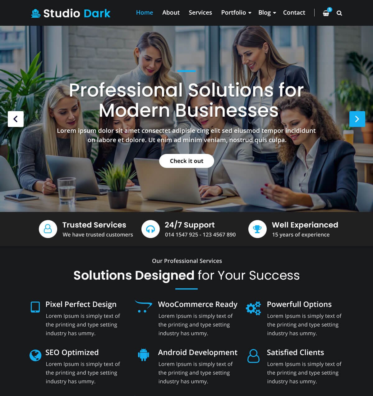Studio Dark – Modern Responsive Multipurpose WordPress Theme