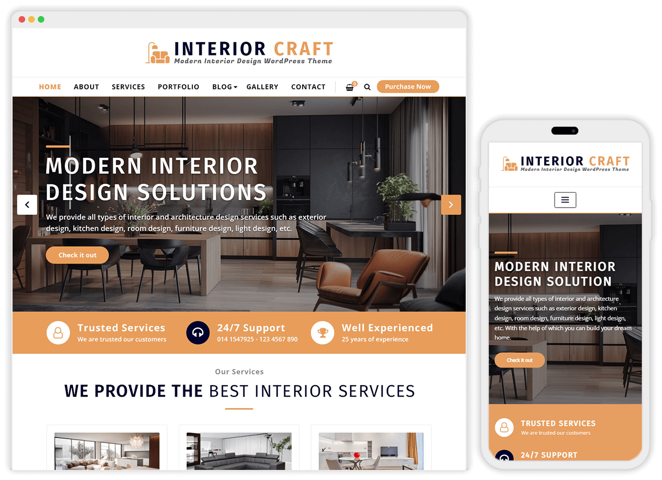 Modern Interior Design and Architecture WordPress Theme