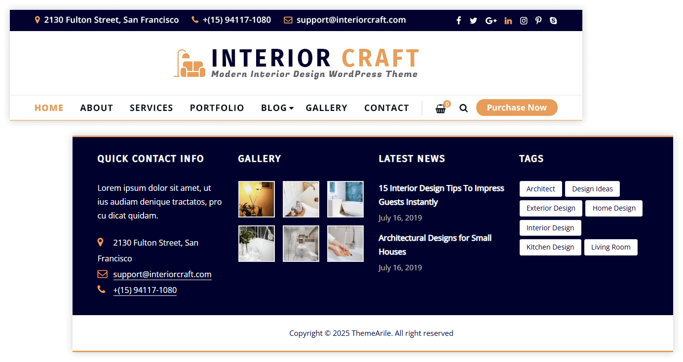 Header and Footer Styles