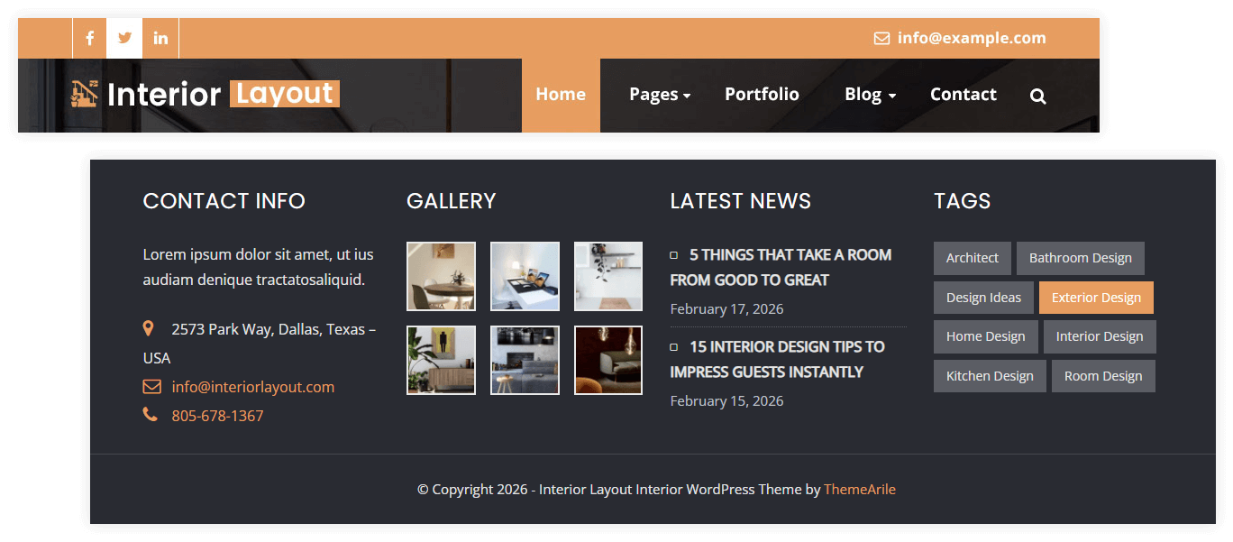 Header and Footer Styles