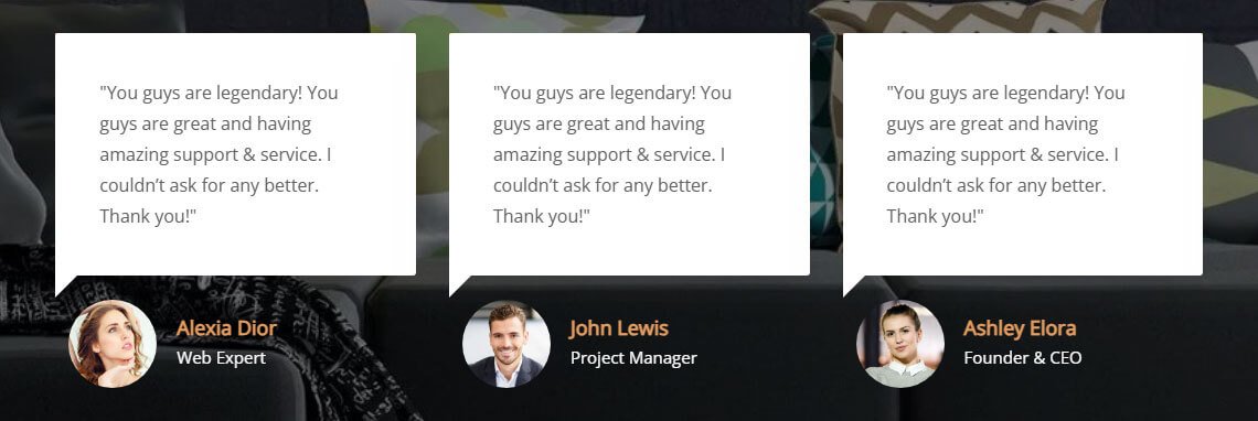 Beautiful Testimonial Style