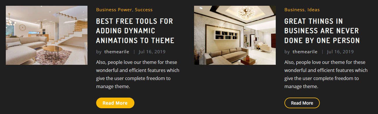 Beautiful Homepage News Area