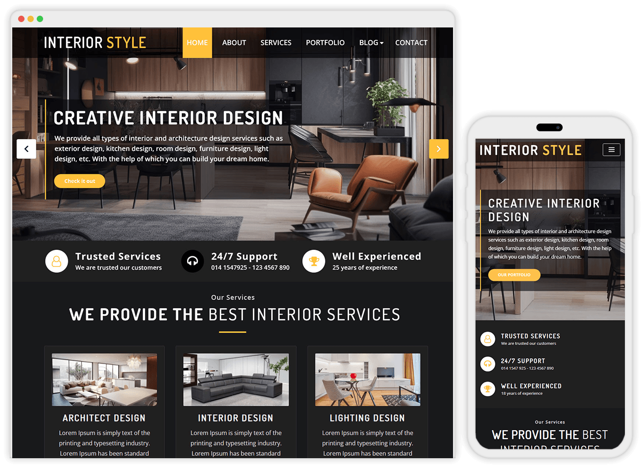 Architecture and Interior Design WordPress Theme