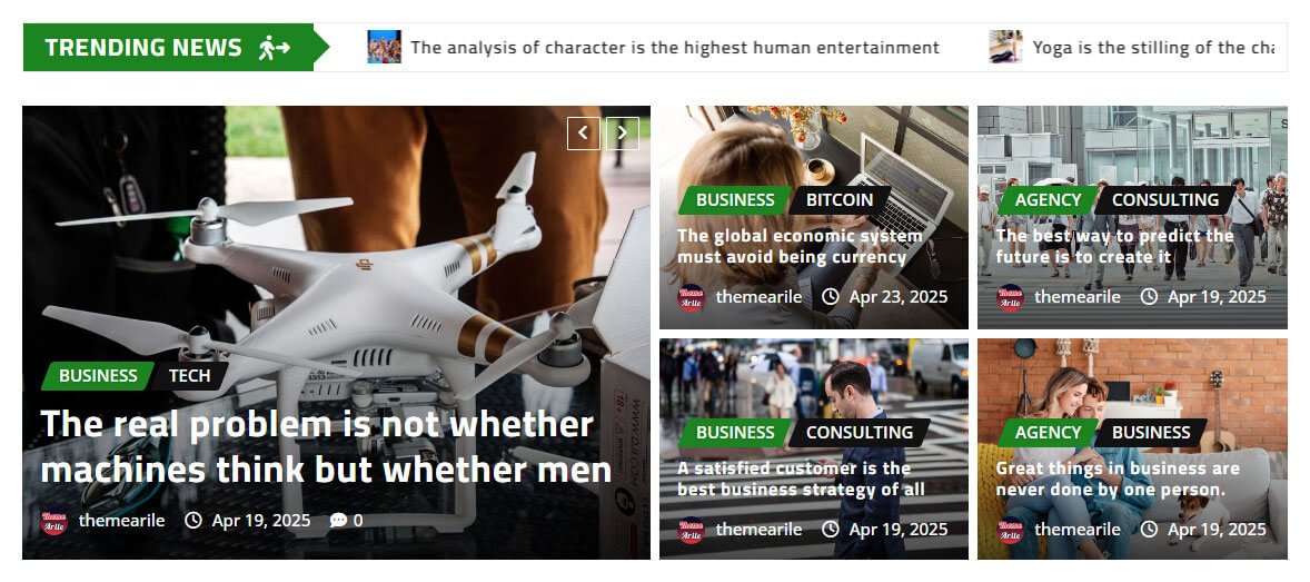 Scrollable Trending News With the Overlap News Slider