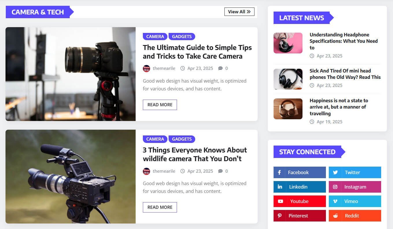 Beautiful List View News Area