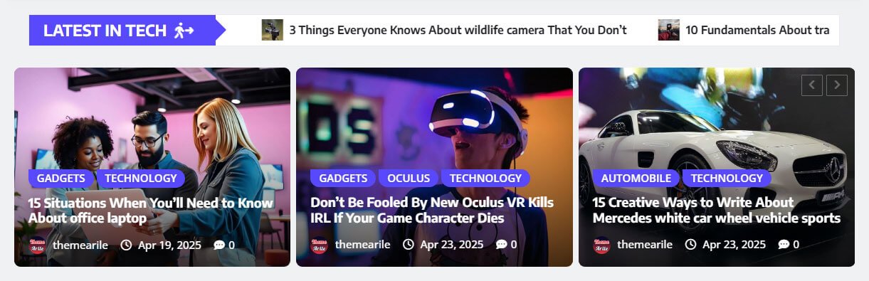 Scrollable Trending News With the Overlap News Slider