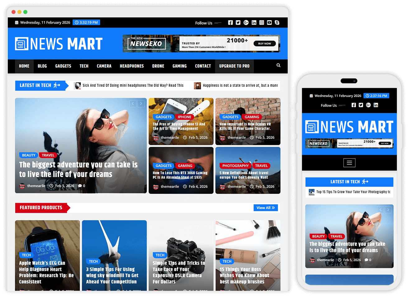 News Mart - News Blog and Magazine WordPress Theme
