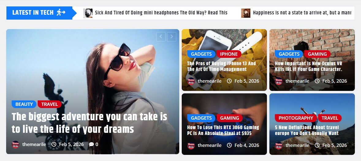 Scrollable Trending News With the Overlap News Slider