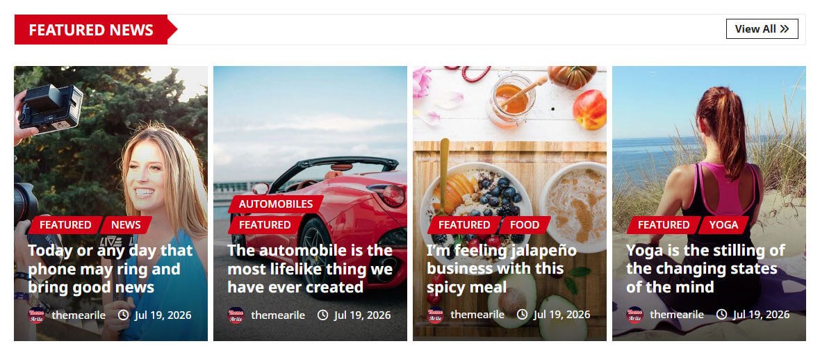 Beautiful Featured News Slider
