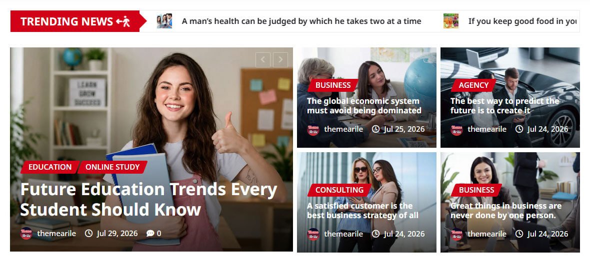Scrollable Trending News With the Overlap News Slider