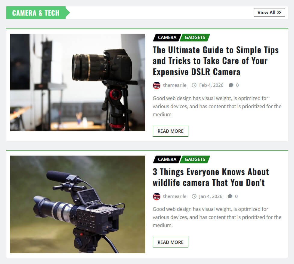 Beautiful List View News Area