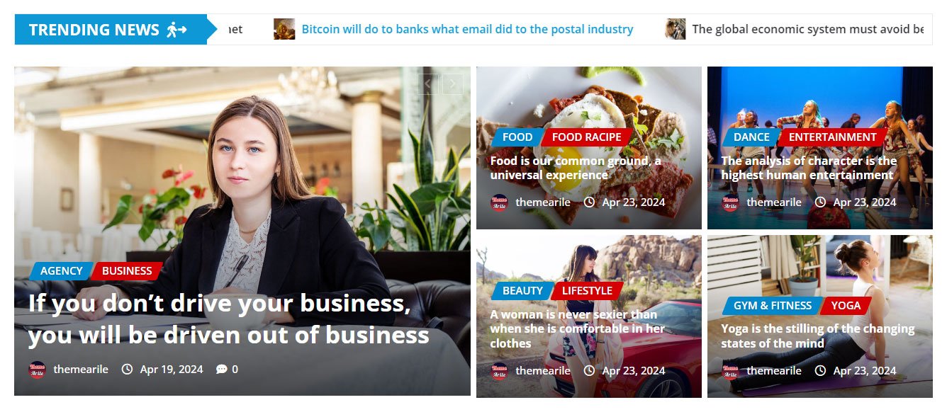 Scrollable Trending News With the Overlap News Slider