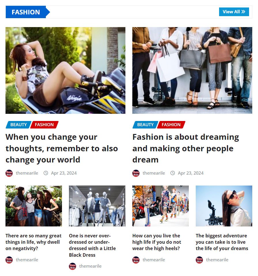 Beautiful Grid View News Area