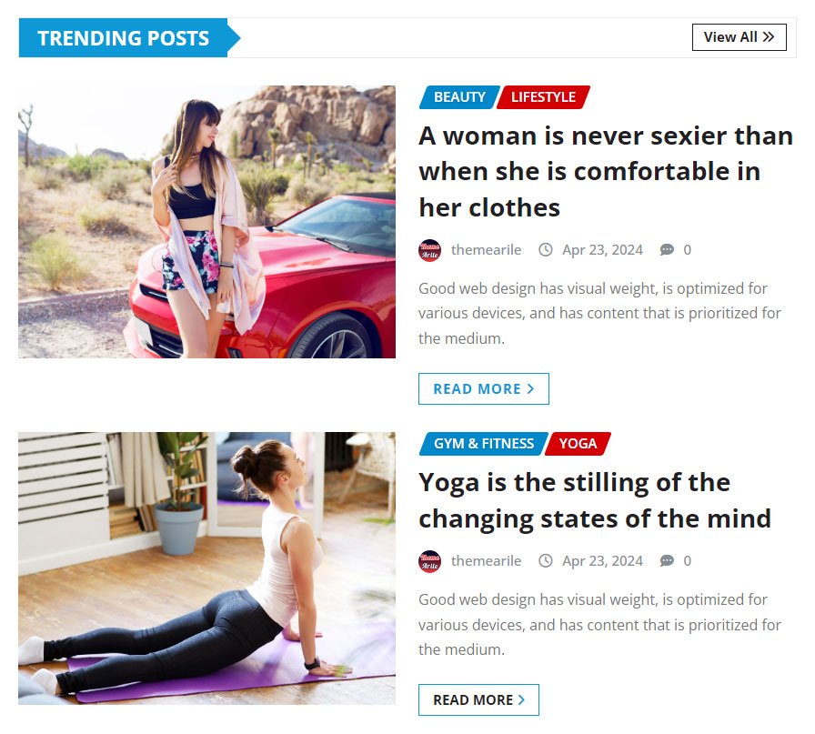 Beautiful List View News Area With View All Button
