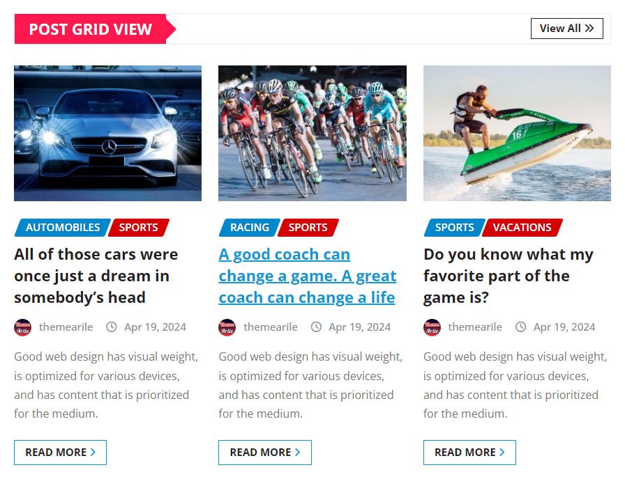 Amazing Post Grid View Layout Style