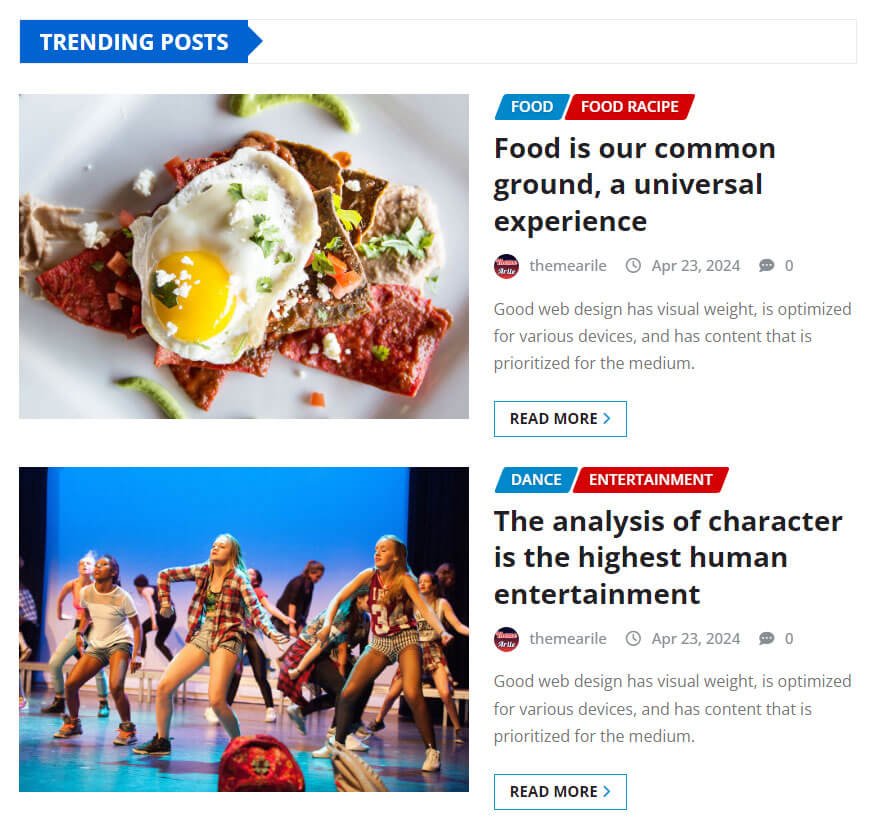 Beautiful List View News Area