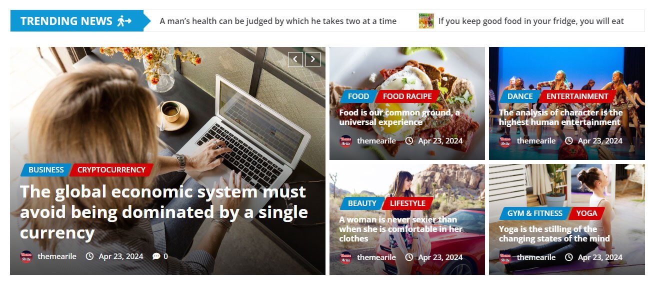 Scrollable Trending News With the Overlap News Slider