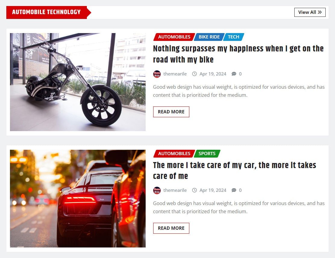 Beautiful List View News Area