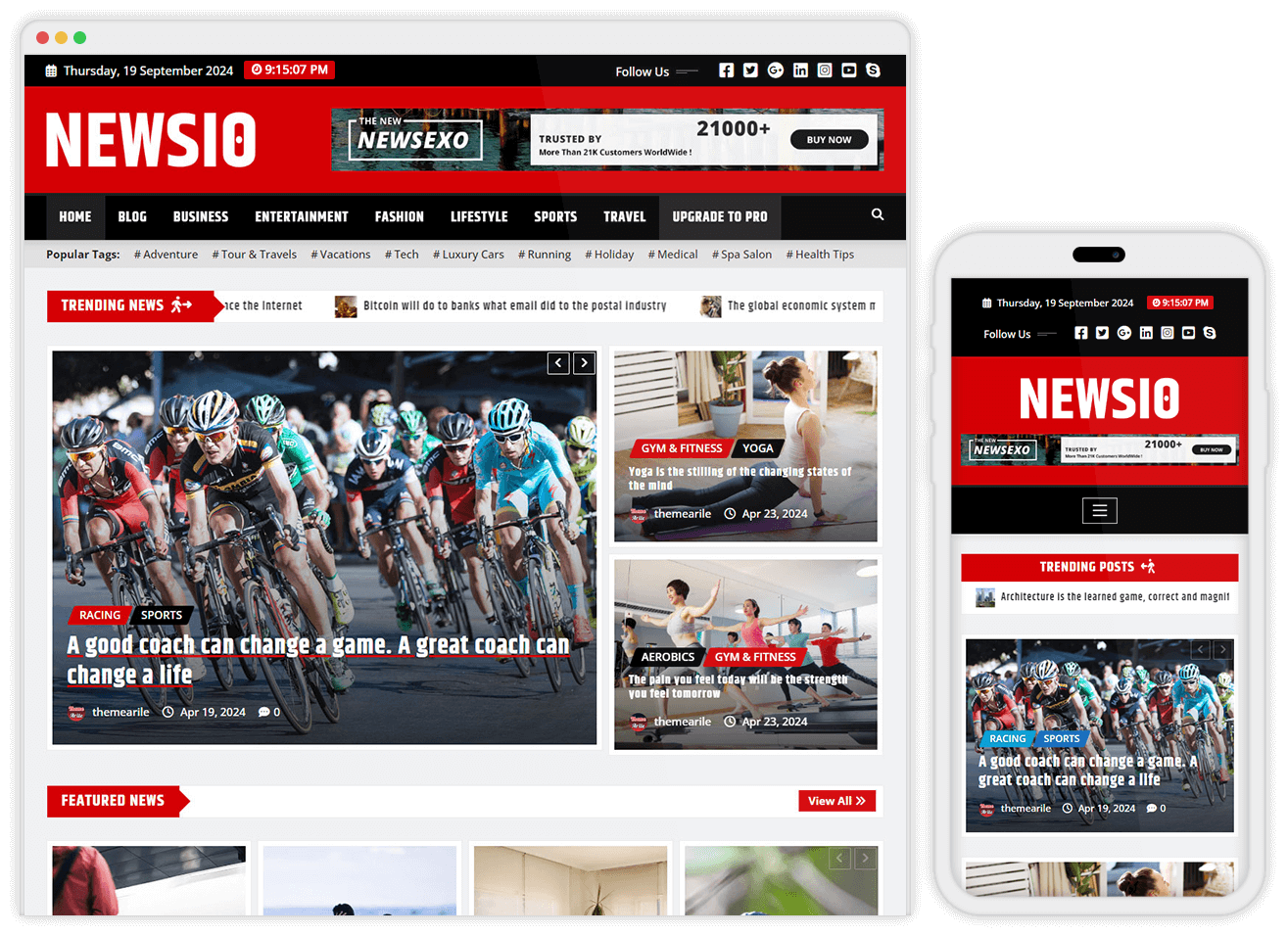 Newsio free News and Magazine WordPress Theme