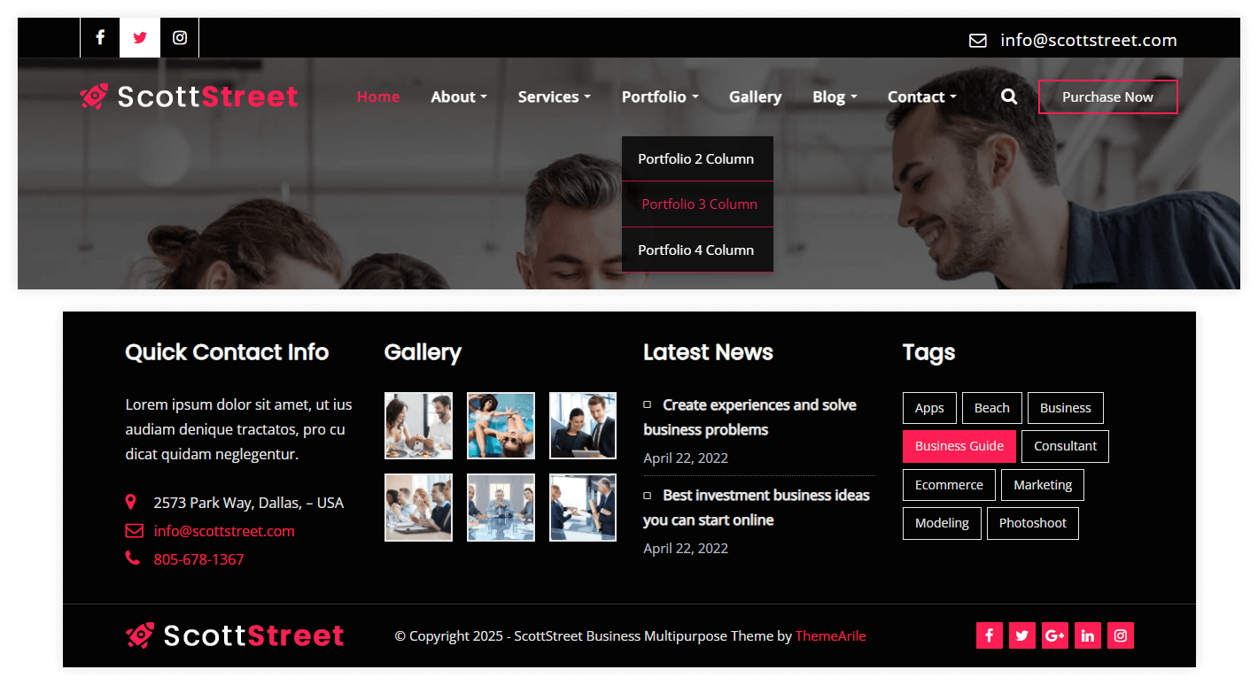 Header and Footer Styles