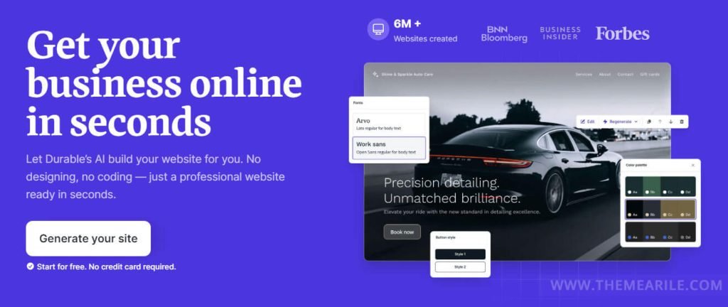 Durable AI Website Builder