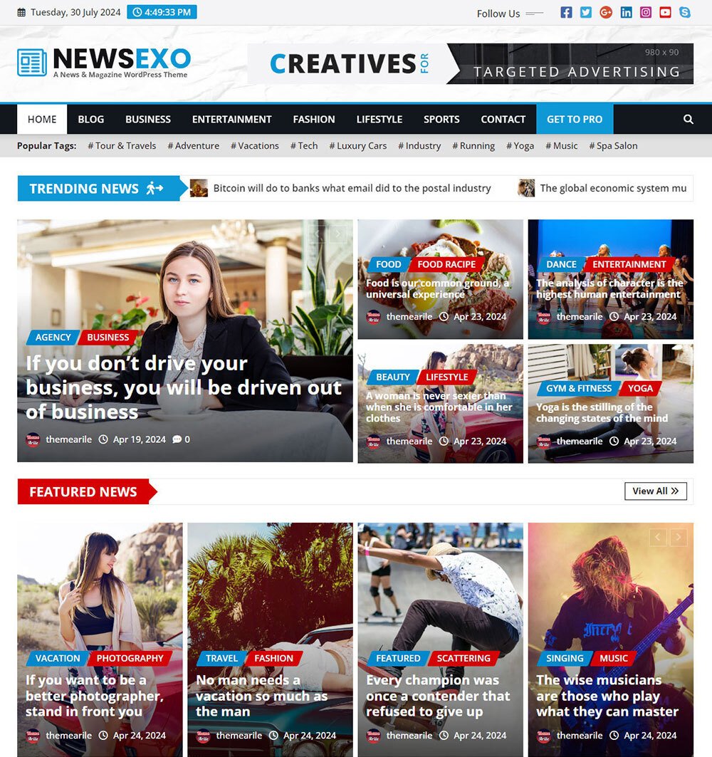 NewsExo Pro Theme