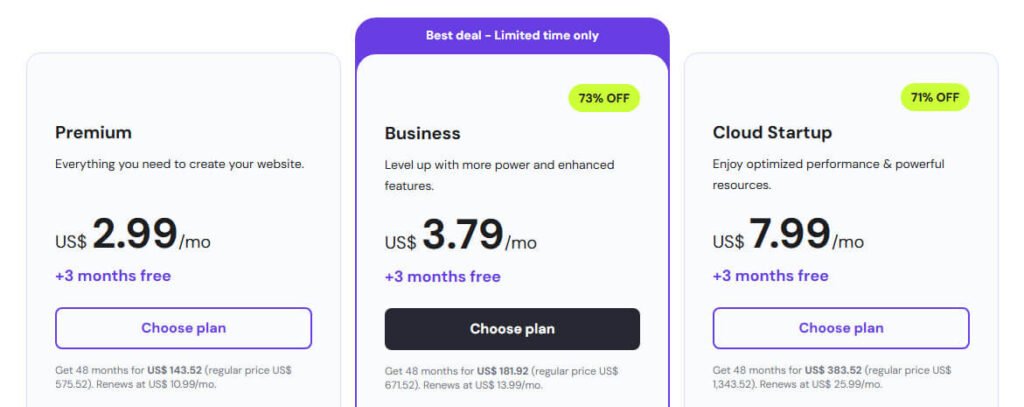 hostinger-price-plans
