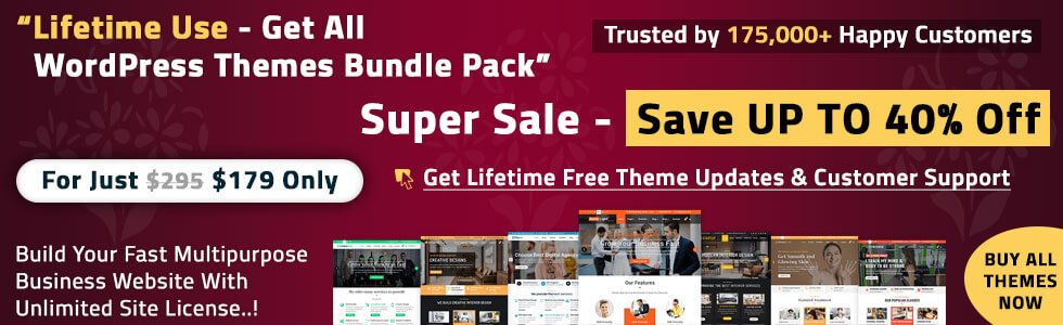 All WordPress Themes Bundle Pack - Discount UP TO 40% Off