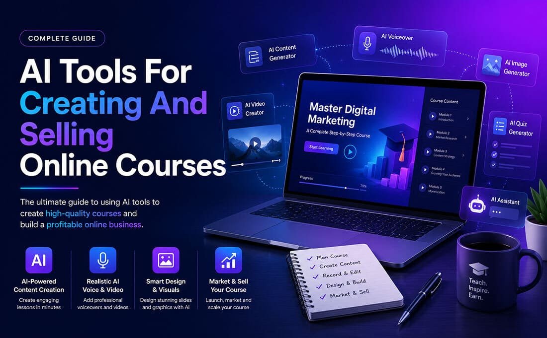 AI tools creating online courses