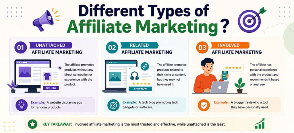Different Types of Affiliate Marketing